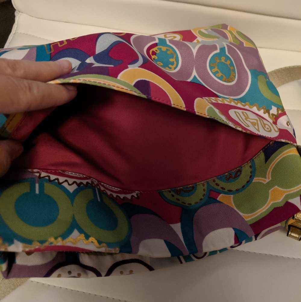 Coach Signature Stripe Pop C File Style Bag - image 3